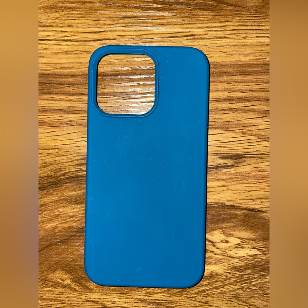 Apple IPhone 13pro silicone case from Target of heyday in dark teal